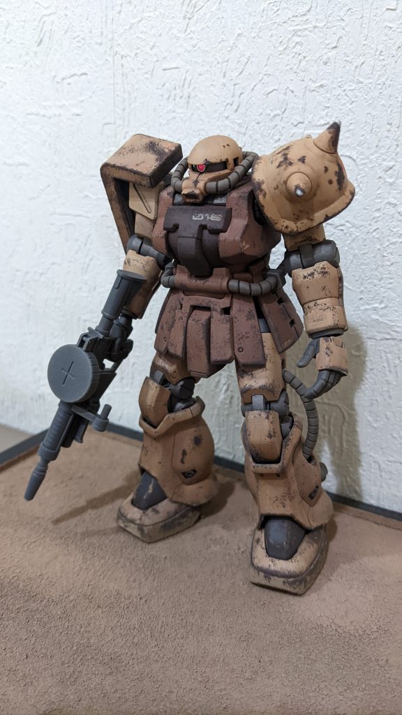 いわゆる銀のハゲチョロもやりましたが激しくやるか大人しくやるかはまた難しいとこですね。個人的にはモノアイ付近と口元がお気に入り。