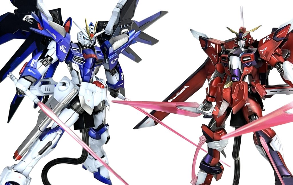 最後はイモータルジャスティスとやられ役となりましたがこの二機の並びは好きです。フリーダム強奪事件のOVAで活躍してくれないかな〜と期待しています