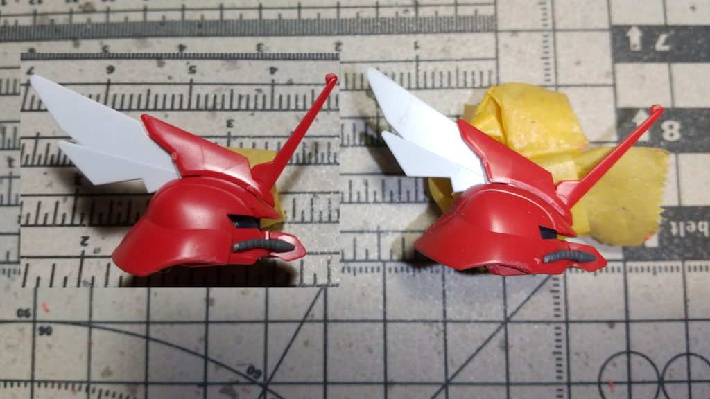 ヘルメットを前傾させ睨みをきかせました