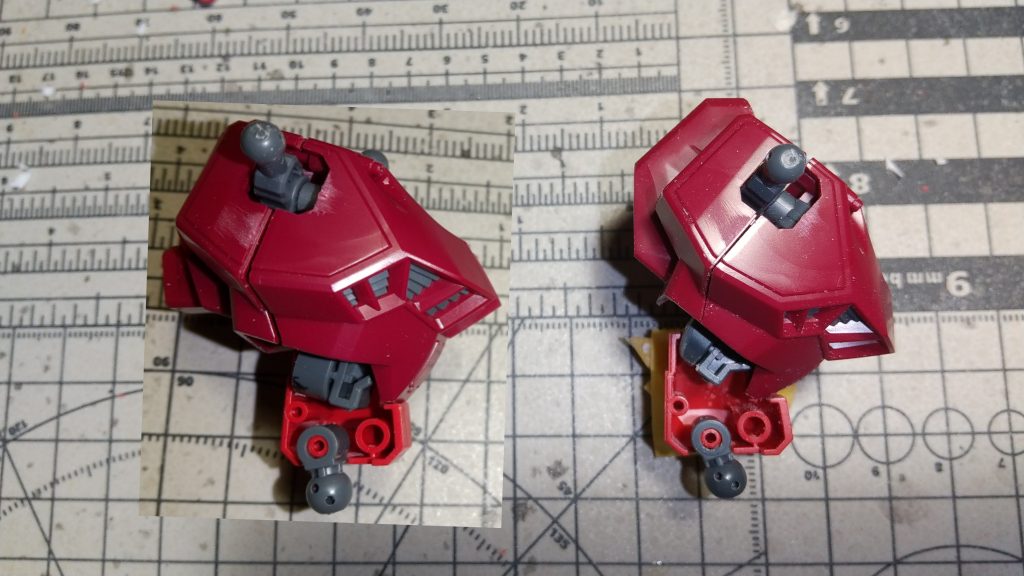 腰可動部の干渉箇所を削って、深くお辞儀が出来るようになりました