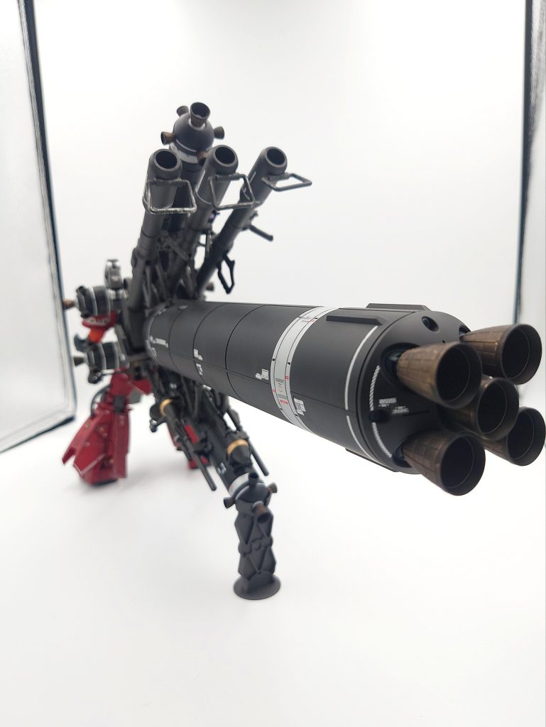 なんと言ってもこの後ろのロケットブースターですねザクマシンガン×２ザクバズーカ×３パンツァーファウスト×３ 