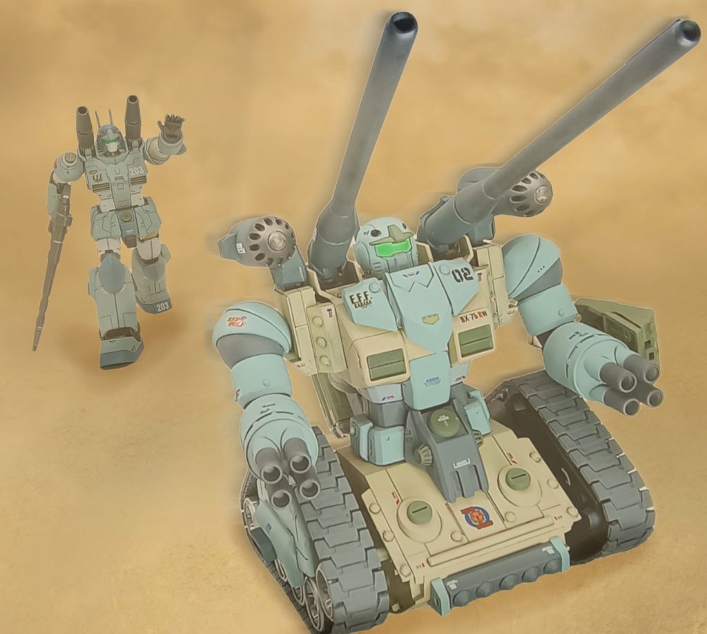 ガンキャノンを軽々と置いてきぼり!キャタピラの可動機構を追加することで、