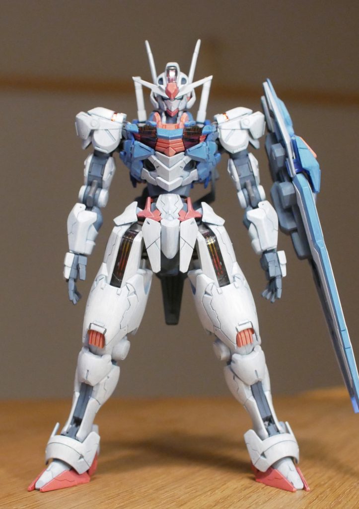 HGガンダムエアリアル(ディテール改修、筆塗り全塗装–3枚目/制作者:たま