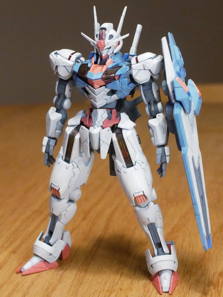 HGガンダムエアリアル(ディテール改修、筆塗り全塗装–2枚目/制作者:たま