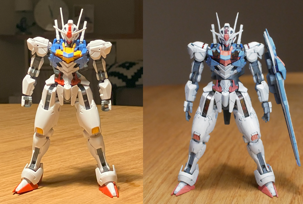 ビフォアアフタその2全身にスジボリや凹凸など、うるさくない程度にディティールを増やしています。