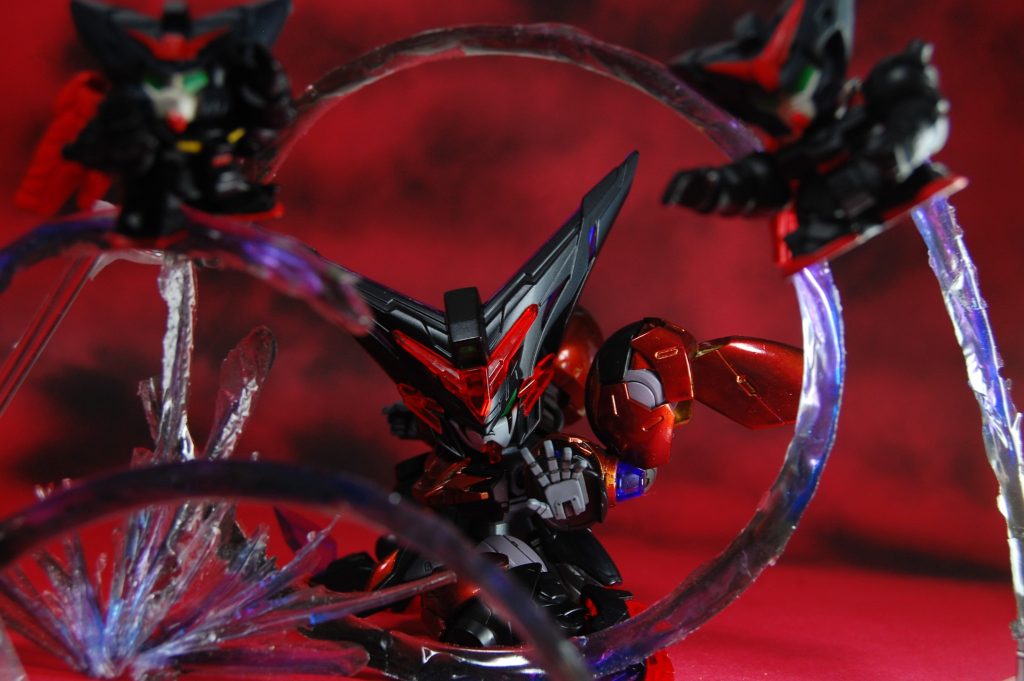 十二王方牌大車併　エフェクトは以前レジンで作ったものを流用、ミニマスターはマウンテンサイクルから発掘したＳＤガンダムフルカラーのものです