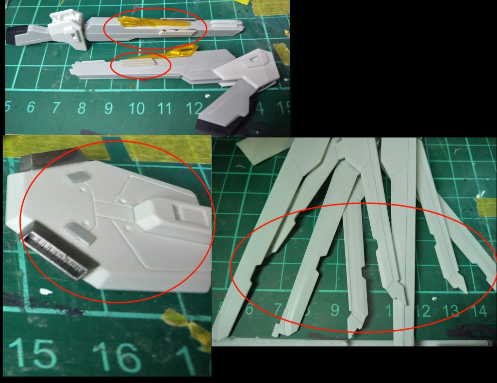 一週間しかないので、とにかく急げこの野郎と即日仮組みしてから、色々目についた所を、プラ板やスジボリ、パーツカットとかでディテール追加しました。スジボリは結構ガタついたりしましたが、時間もないのである程度は修正せずごり押しでいきました。