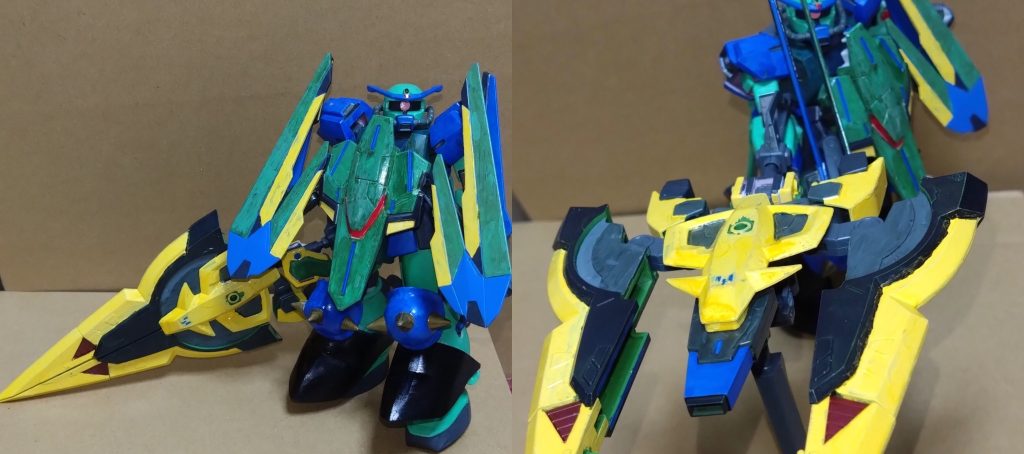 さて、『機動時空転移 ガンダムリベロ』に入ろうかと思います。前回のGNZの続きです。 〜ここから久々のストーリーに入ります〜 前回までのあらすじ。コピーズが出現したことで、ニノは新たな姿となったザクことGNZで出撃。ニノの支援ということで、カナもキルトリアWで出た。その戦いの中、GNZとキルトリアは合体したことで真の姿を披露することとなった……。『キルトリアの合体・変形機構はGNZの為のモノだったんだが、リベロの『なりたい自分』というコンセプトから他機体との合体も可能になった。今の状態のGNZなら機動性、パワー、防御は格段にアップしたはずだ』 「分かりました、全力で戦います！」「カナも頑張る〜♪」メモリーからの通信で、強化されたGNZを思いっきり動かすニノ。合体したキルトリアの頑丈な防御に加え、圧倒的なパワーで敵を次々と撃破していく。  「カナちゃん！ハイメガランチャーを！！」「いーよー♪」 手にするソードアーマーを『ハイメガランチャーフォーム』に変形し、多数の敵コピーズを次々と撃破。しかし、またしてもコピーズの増援が送り込まれる。 「一体、何機いるんですか！？」