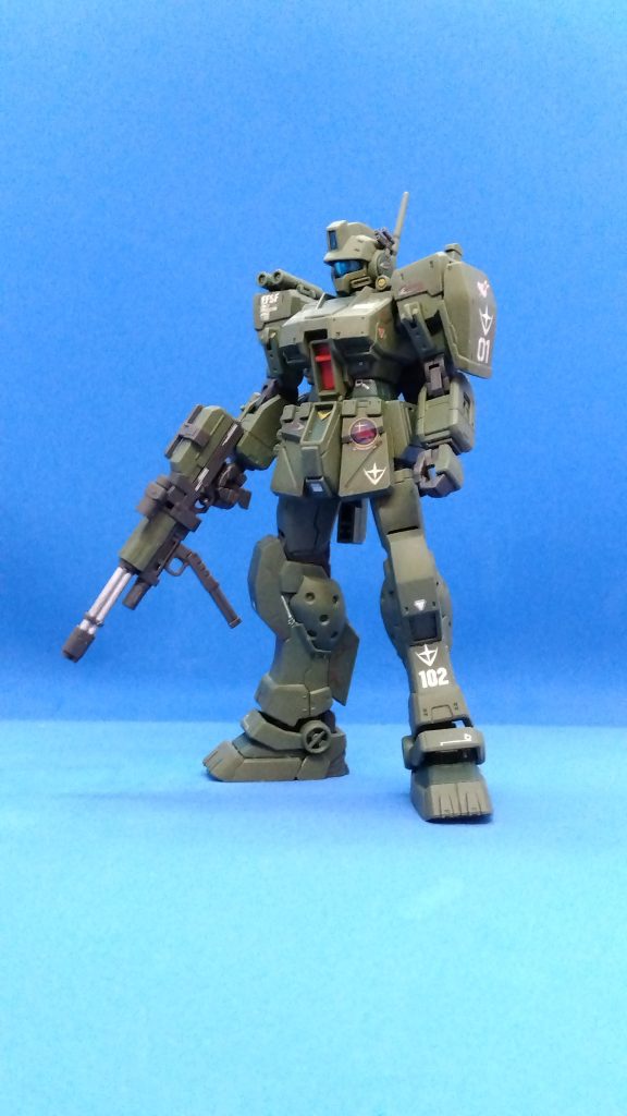 いつもの成型色活かしの簡単フィニッシュ。緑はより濃くなるようにフィルタリングとウォッシングしてます。シンプルで素直にカッコ良いジム。