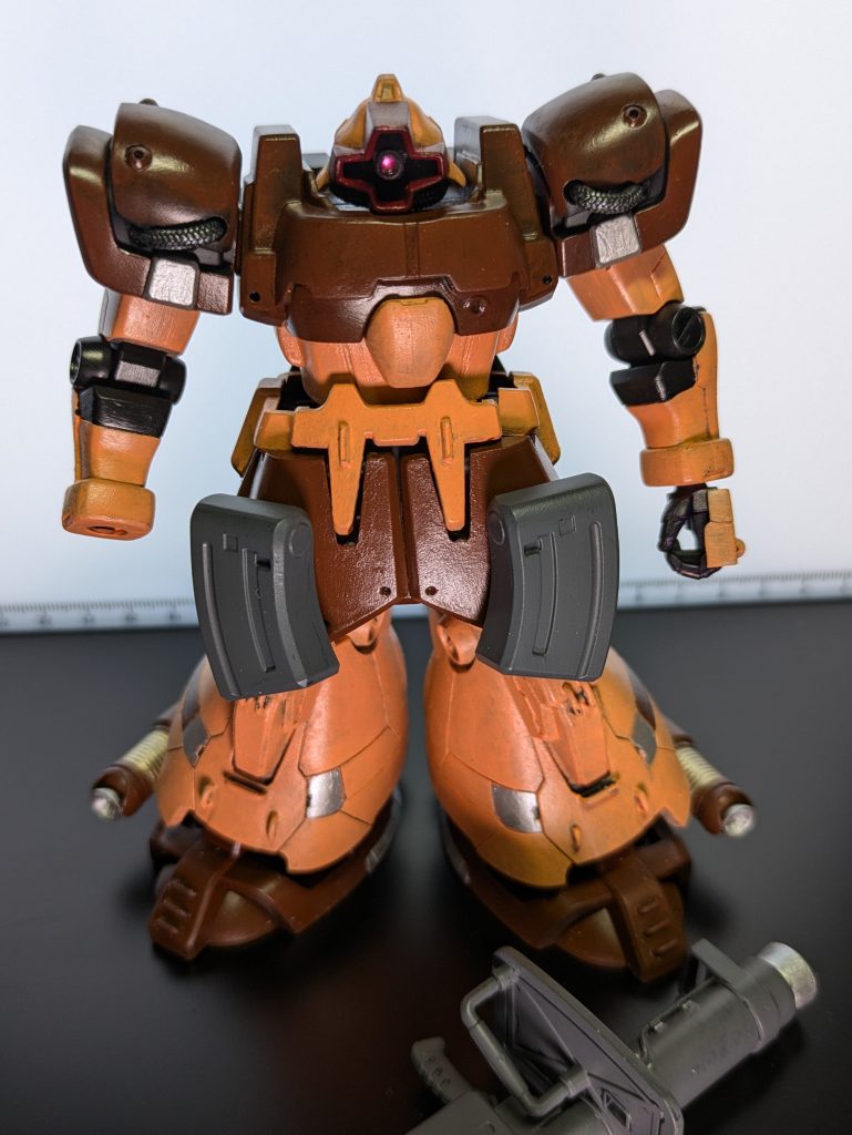 基本色を塗り終えたところ。ここから剥がしや汚しを入れていきます。ここまでお付き合いいただきありがとうございました。