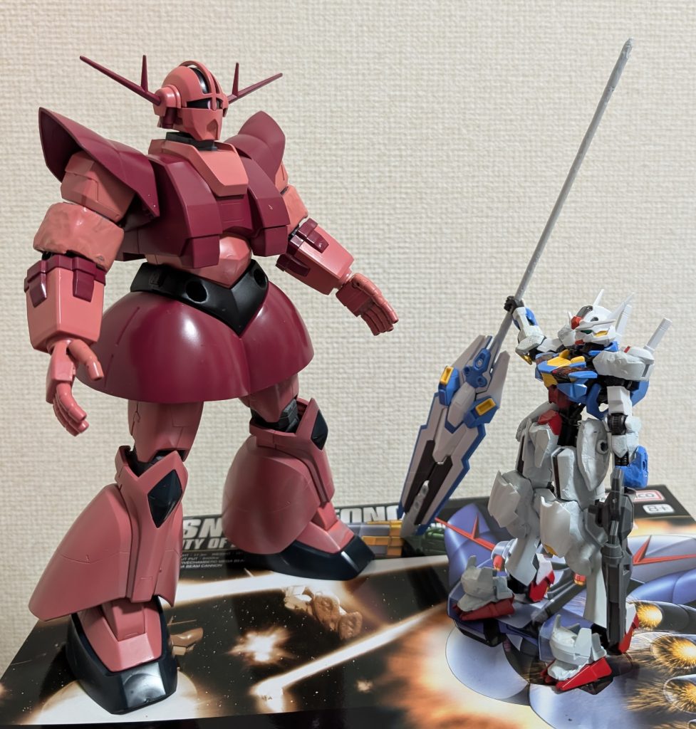 HGサイズの「ガンダムベリアル」と比較。やっぱりデカイw
