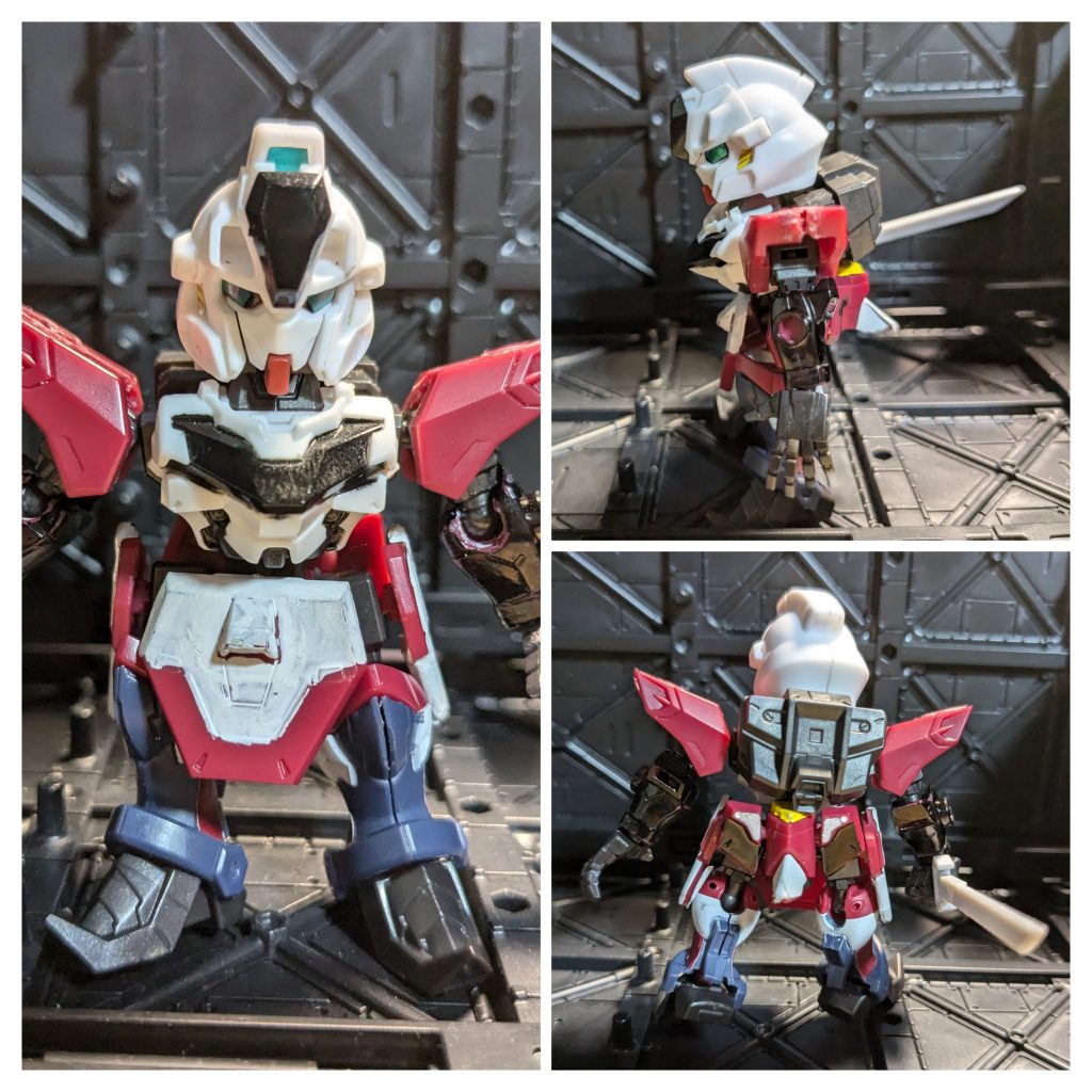 三面図素体：イモータルジャスティス→肩は削り、腰は前後逆にしています頭、胸：キャリバーン足：ギャンシュトローム武器：IWSPのソード