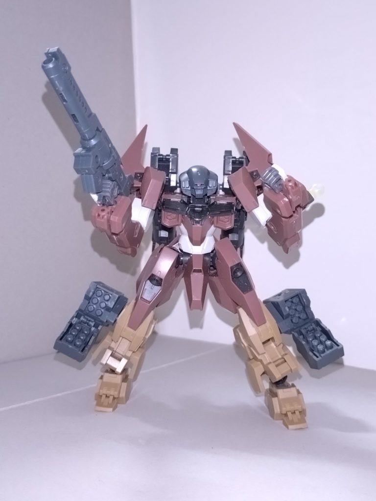 6連装ミサイルランチャー日菜「前のやつ(シレーヌ・ド・ロゼ)でサブロックだったやつの使いまわしでしょ」花音「サブロックだけじゃ、地上戦で通じないしね。見た目だけ変えずに中身を変えたような感じ」日菜「接続アームは、元は(八潮瑠唯が作った)アークファラクトのだよね」花音「余ったのでご自由に、って封筒に書いてあったんだ。瑠唯ちゃんの字だとすぐ解ったけど」