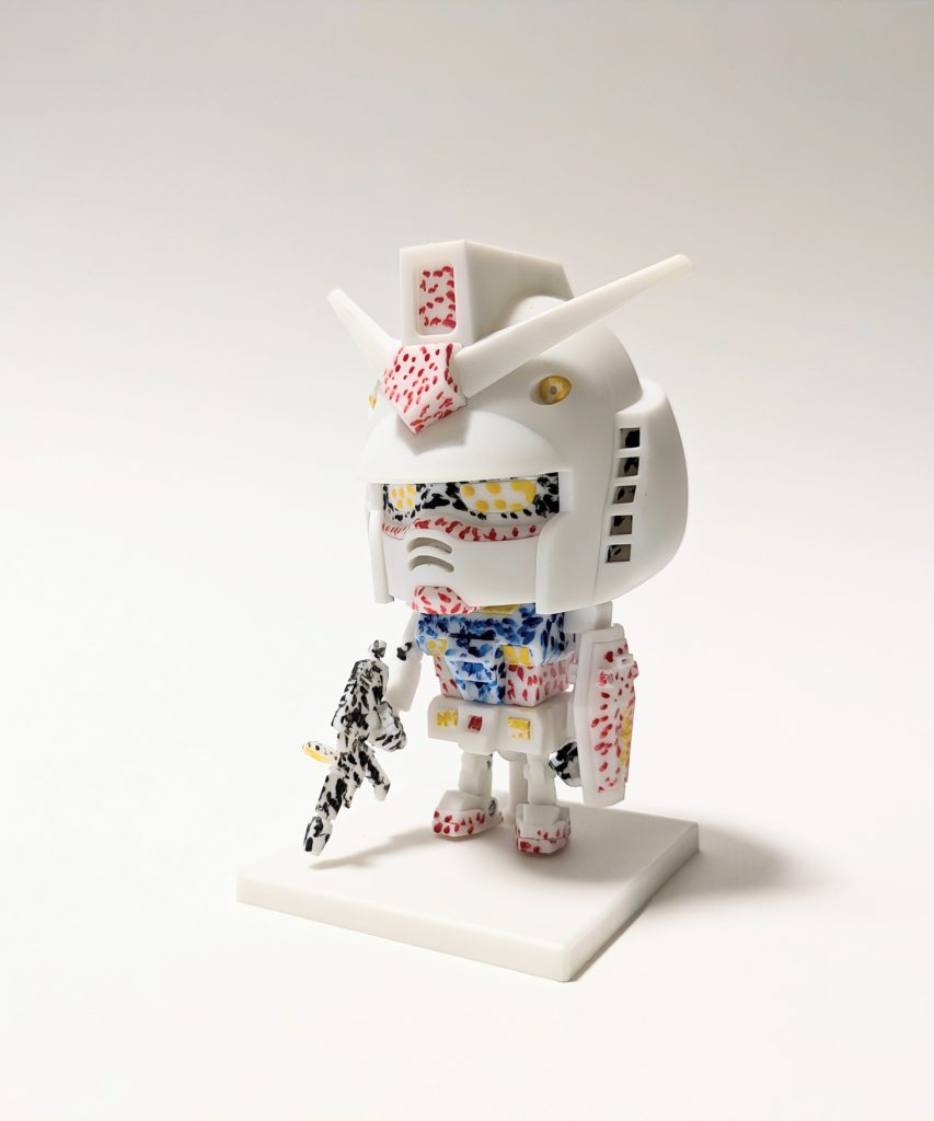 点描画ガンプラくん–3枚目/制作者：Korin