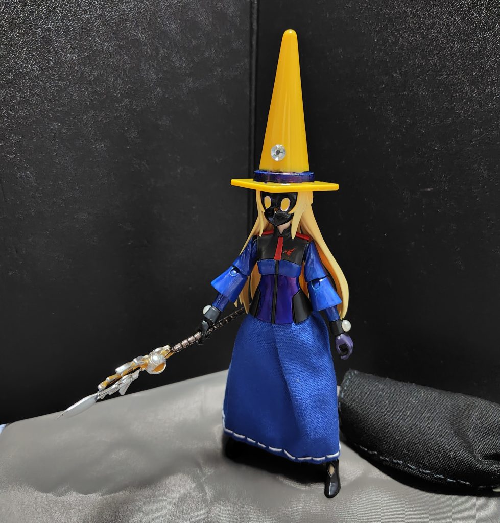 ミオリネ達と30MSとは互換性があるので、頭部の交換で別人の黒魔道士にできます。※チュチュパイセンやツインテールタイプのお団子ヘアーやくせっ毛の強いタイプのパーツは相性が悪いので、基本はストレートヘアータイプが良いかと思われます。