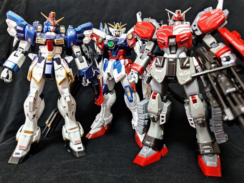 EW 3機体揃い踏み！デスサイズヘルもいるけど、デカすぎて入らないから今回はパス