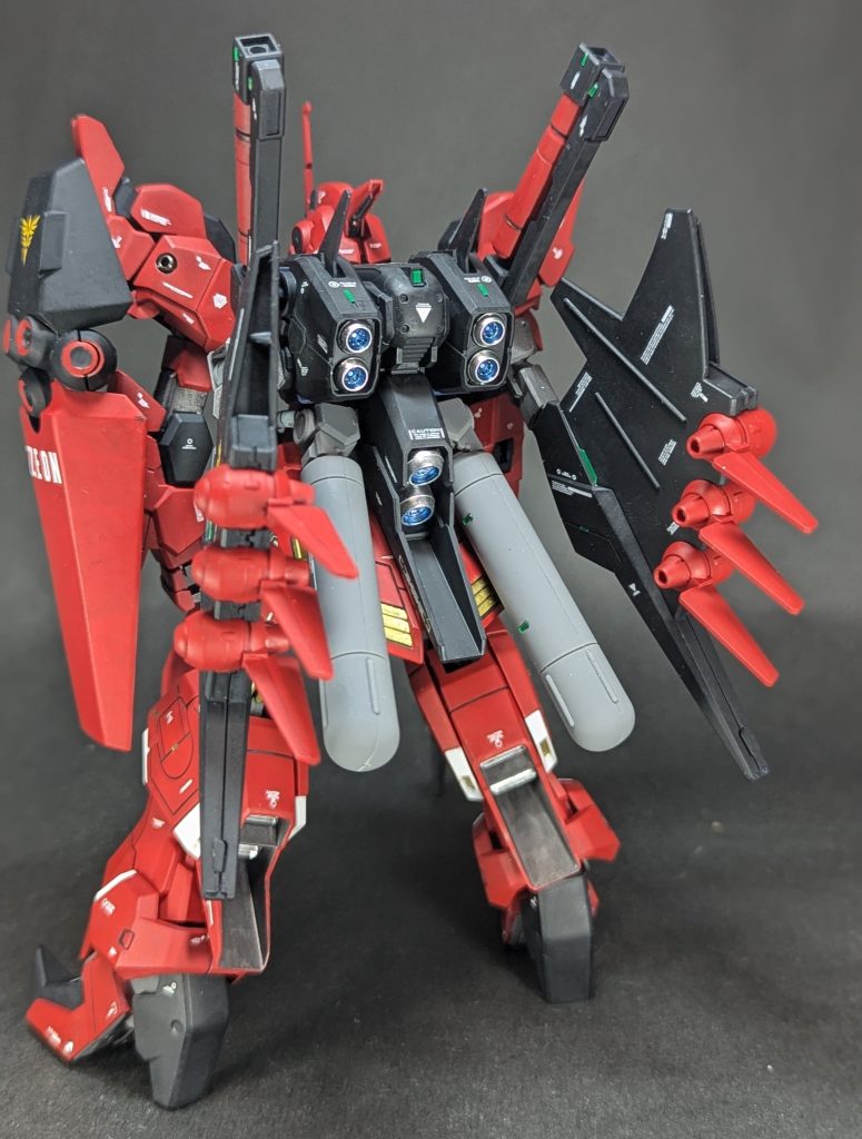 バックショットバーニアはガンマカシャインシルバーで塗った後、内部はリアルタッチマーカー塗り分け