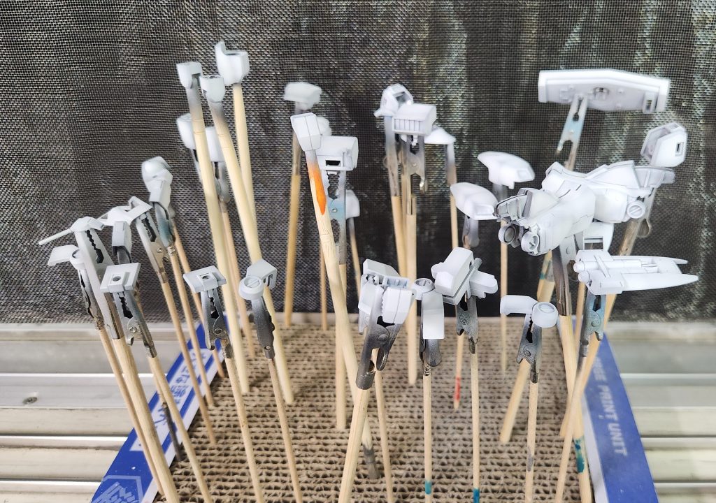 塗装後の乾燥中