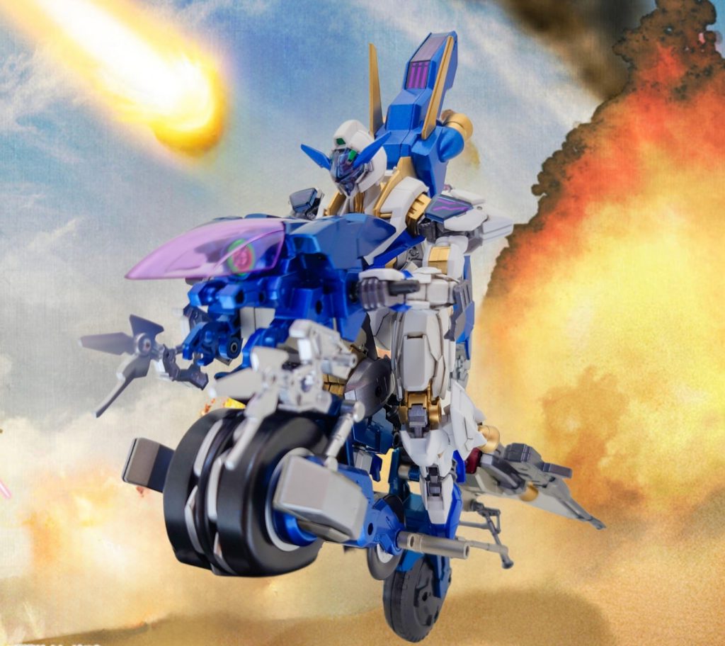 ライダーといえば爆発からの飛び出し!ということで作成してみました!