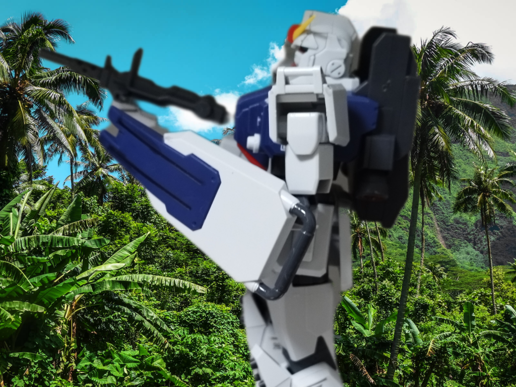 ジャングルの中を行進。