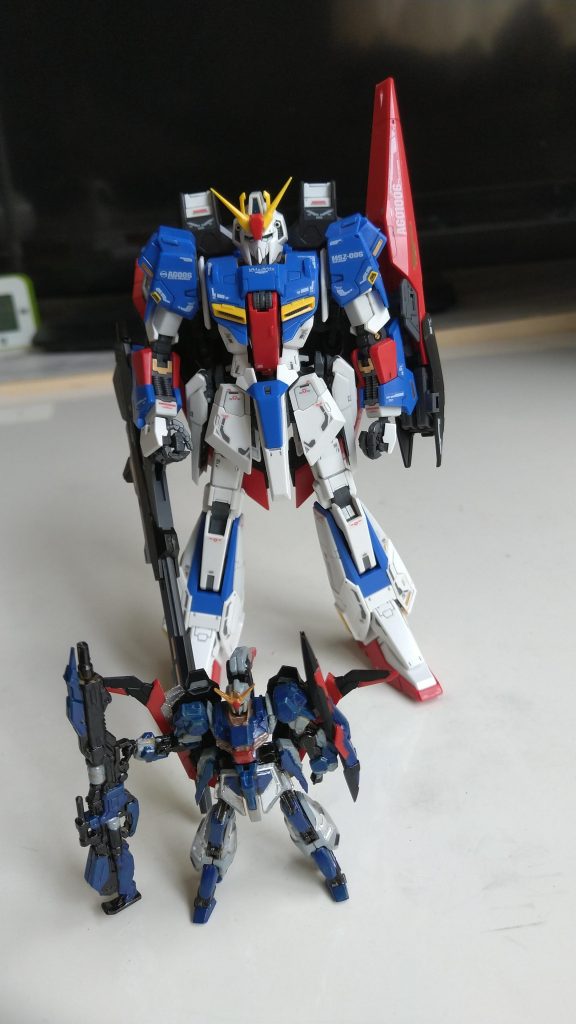 実はRGのΖガンダムの方が、ポージングに困る(謎) まだまだですが、負けず頑張ります。