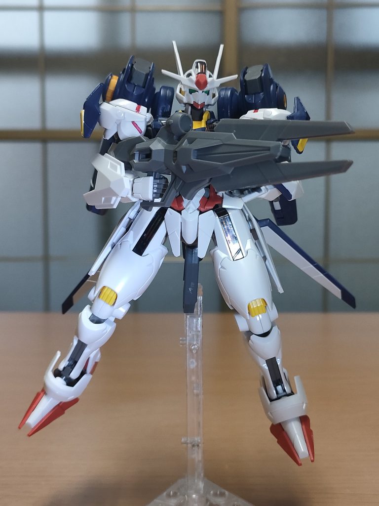 エスカッシャン全身配置で射撃姿勢。