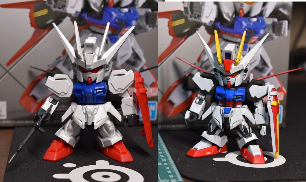 素組みとの比較写真です。最後まで見ていただき、ありがとうございます。