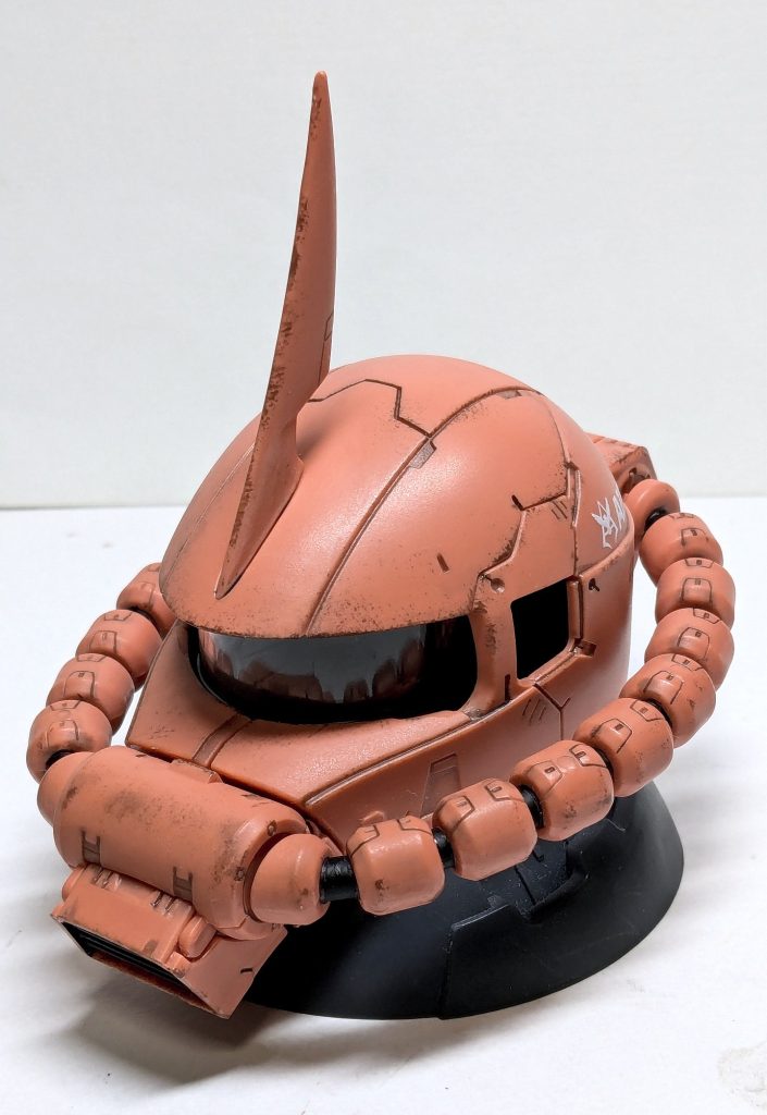 ザクヘッドは一部塗装のみ。・トップコート・スミ入れ・スポンジポンポン