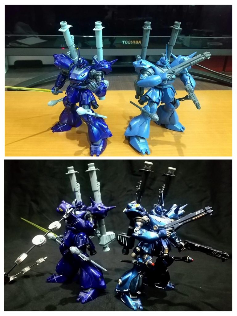 昔作った物と並べて撮影