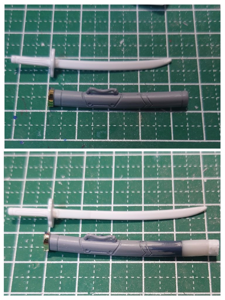 武器は短いと感じた破邪顕正剣のみ延長、折れやすい邪滅の矢もプラ棒にしようかと思ったものの…コロナになって疲れたのでやめました。