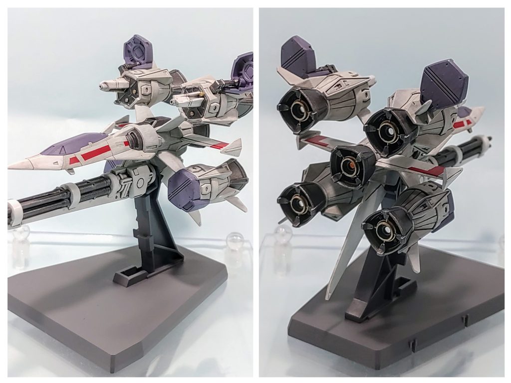 まずは、ガンバレル。ストレート組みで、カラーリングを宇宙戦争映画の「X戦闘機」風に着色してみました。