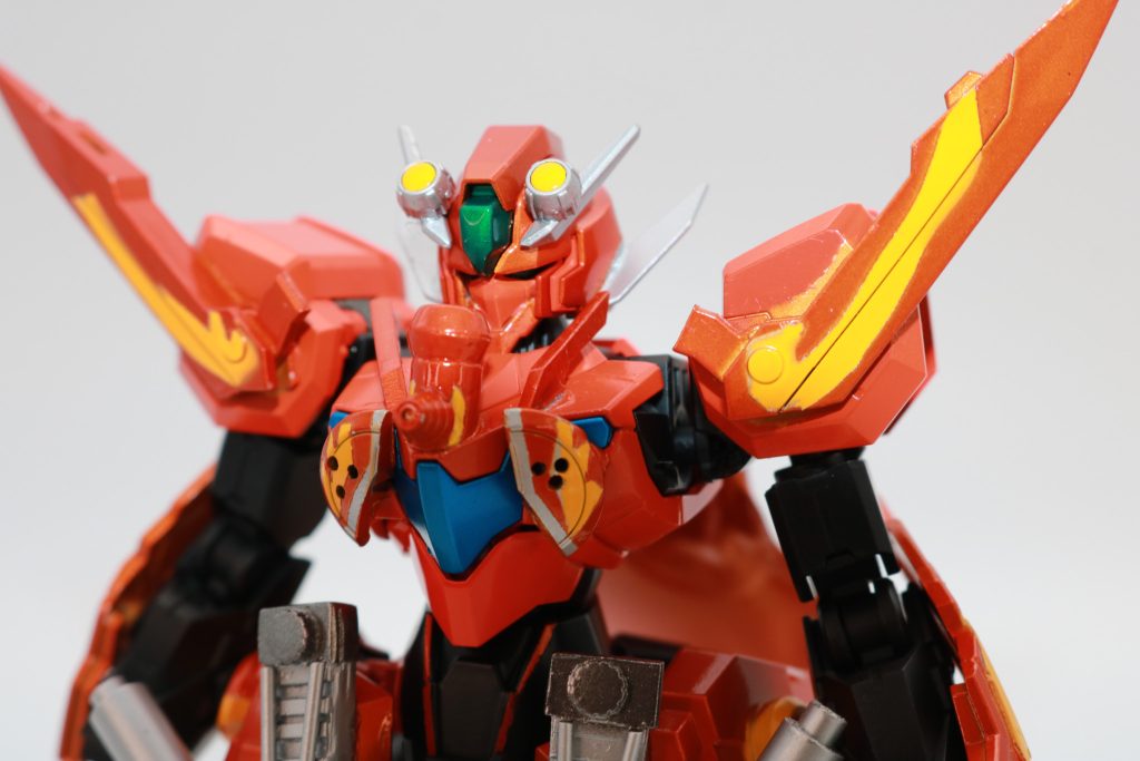 本家ガチデブ同様にキャンディオレンジと光沢オレンジを使い分けています。ファイアーパターン(?)はマスキングで再現