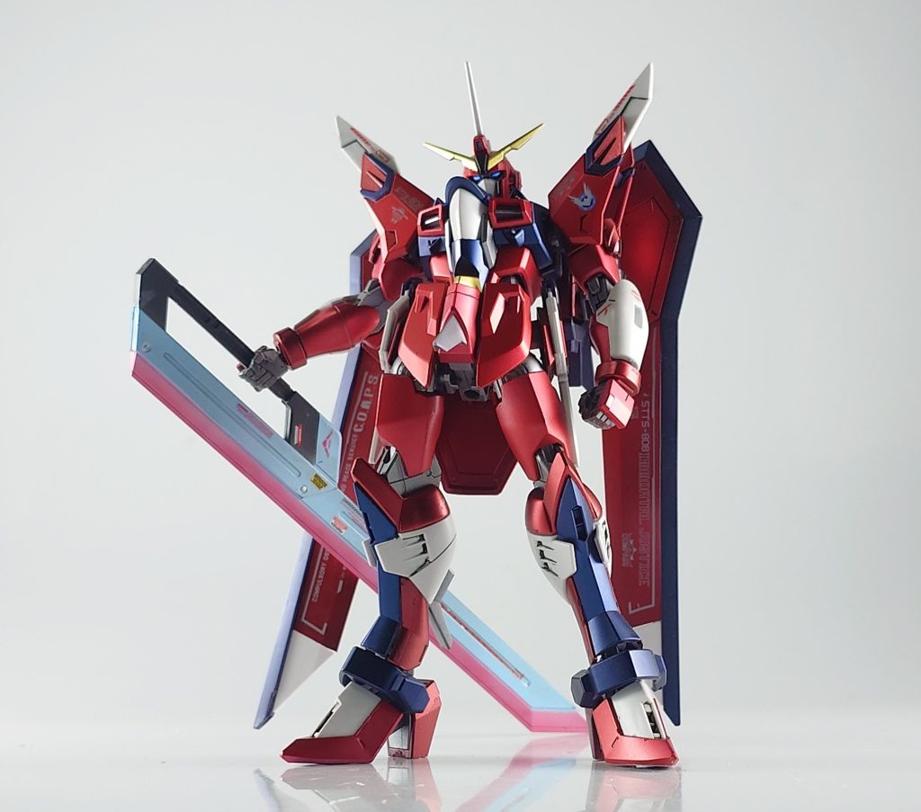 アロンダイト斬ここら辺の武装はFGのストライク武器セットでと思ってたんですが買えなかったので、ケンブ斬の超熱振式戦闘長刀にアロンダイトの代わりになってもらいました