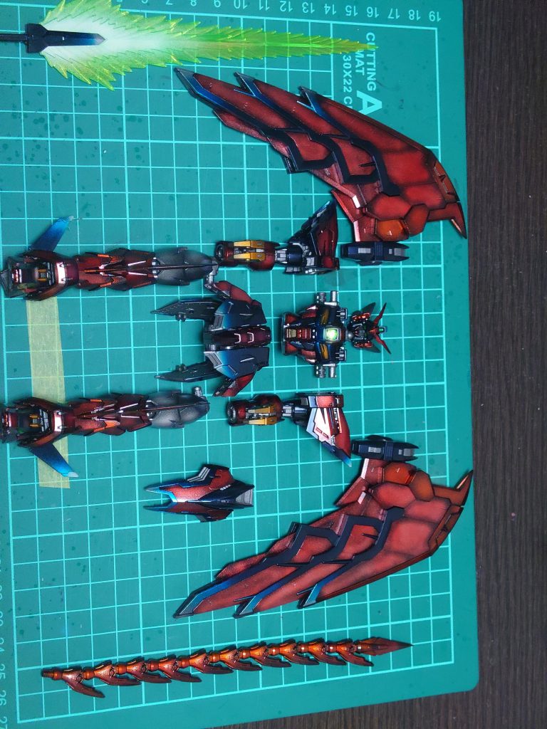 つや消しトップコート前