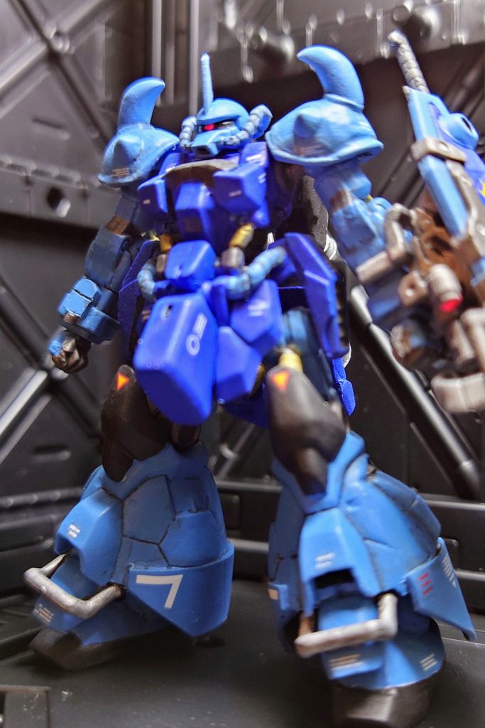 写真は見切れてますが、55㍉のアーティファクトですが、このグフのシールドガトリングの造形は本当に素晴らしいですよね🎵このシールドガトリングがあったからこそ、グフカスタムへの改造をしようと決心したのです。(笑)