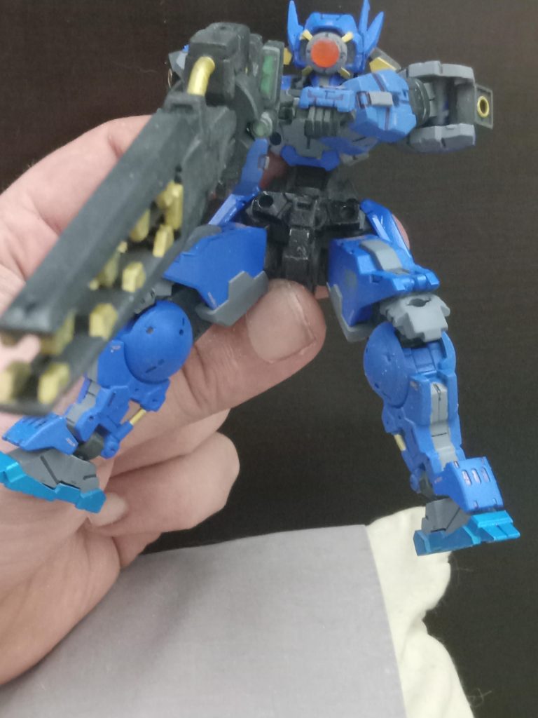 このバレルはMKII BWSのものです。プラ板を使ってフィンを追加しました