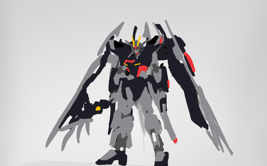 ▲配色案最後は当初考えていた配色の画像を載せておきます。翼の配色はこれでも良かったのですが展開後の見栄え的に変更して良かったです。ここまで見て頂きありがとうございました✨️次回は色分けをより細かくしてデカールも貼ってより作りこみたいです!!