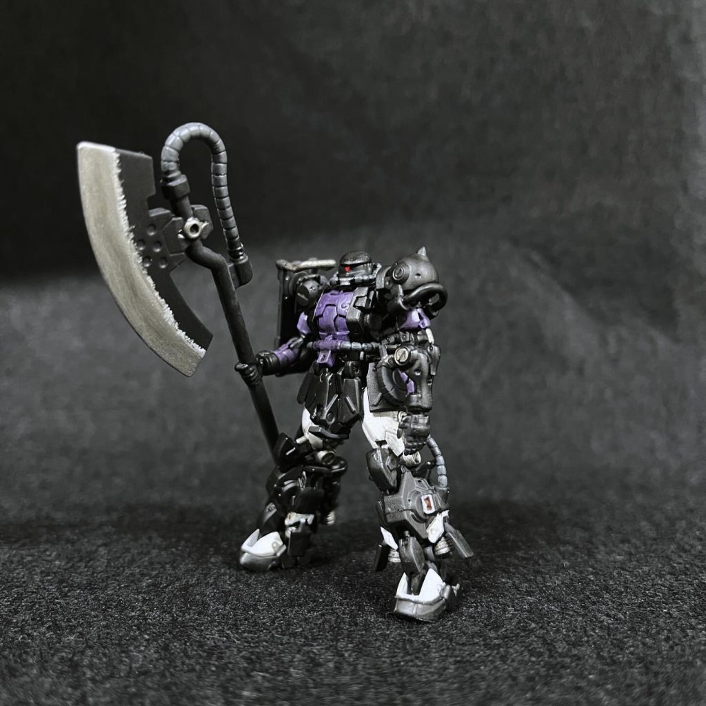 オルテガ機3機の中で唯一加工しました😁このデカい斧はトレードマークで1番好きな武器です!こんなんで戦艦襲われたら恐怖でしかないですよね😭