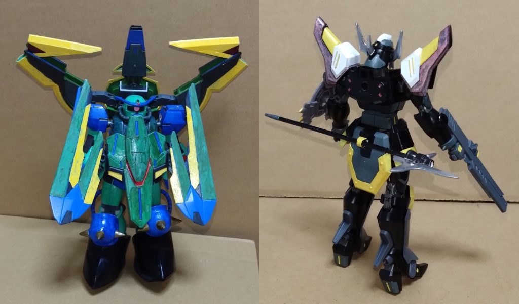 ここでまたメモリーから通信が入る。 『ソードアーマーを背中に戻すんだ！『デルタフォーム』に変形を！」「デル…タ？」ニノは首を傾げつつ、メモリーの指示通りに行動。背中に装備し直すキルトリアのソードアーマーの形態をファイターフォームから『デルタフォーム』に。そして、『ヴォワチュール・リュミエール』が発動される。猛スピードで新たに現れた敵部隊に突っ込むGNZ。またニノが速度について行けない……と誰もが思ったが、ニノはそのスピードについて来れていた。 「スピードについて行ける…？これは一体……」 「速い速い〜♪」 『キルトリアとの合体で高速戦闘がどんなパイロットでもできるようにした。これによりパイロットに大きな負荷は掛からない。無論、キルトリアにもだ。あと、ヴォワチュール・リュミエールと同時にトランザムシステムの使用は理論上可能だが、まだテストしていないからまだしない方がいい』 メモリーが語る中、ニノとカナが搭乗するGNZは驚異的なスピードでコピーズを撃破していく。もう終わりが見える程に減った敵MS。ここでニノは通信でメモリー、そしてリーダーであるX(クロス)にお礼を言う。 「ありがとうございます、ザクをここまで強化してくれて……」 『気にするな。……それより、２分か』 何かの時間を測っていたX(クロス)。と、ここでトラベラーズのとある場所から爆発が起きる。 更に、別方向から謎のMSがトラベラーズに近づいていたーーー    「迎えに来たわよ、リンちゃん！」 女性が乗る黒と黄色のMS。果たして、彼女は一体……。今回の戦いで敵である歴史革命団が動き出したことは誰も……いや、一部は気づいていたことは言わなくても分かるだろうーーー  「ーーーお迎えが来たか。囚われのパイロットは？」 「今、独房を抜け出した頃だ」  艦内を映像を確認するメモリーは答える。そう、今回の戦闘は捕虜となった歴史革命団のメンバーであるRIN0087ことリン・オオハナを脱出させる為のモノ。 しかし、X(クロス)にはお見通しだったのだ。にも関わらず、彼女をわざと逃す。一体、彼は何を考えているのだろうか……？ そんな彼らだが、ここで予想外と思える事態が起き始めていた。あの自称男がブリッジから姿を消していたことに………。  『機動時空転移 ガンダムリベロ　第１８話:ニノとザク-後編-』  と、ストーリーはここまで。 GNZとキルトリアWの活躍よりも、新たな敵キャラの出現に皆様ビックリしたかとは思います。次の投稿はそのMSの紹介です。