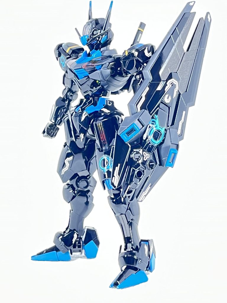 塗装レシピボーンペイント アンダーブラックフィニッシャーズ カーボンブラック艶消しクレオス 蛍光クリアガイア ガンメタ(調色)ブルー(調色)蛍光ブルー フッ素入りクリア半艶 光沢クリア