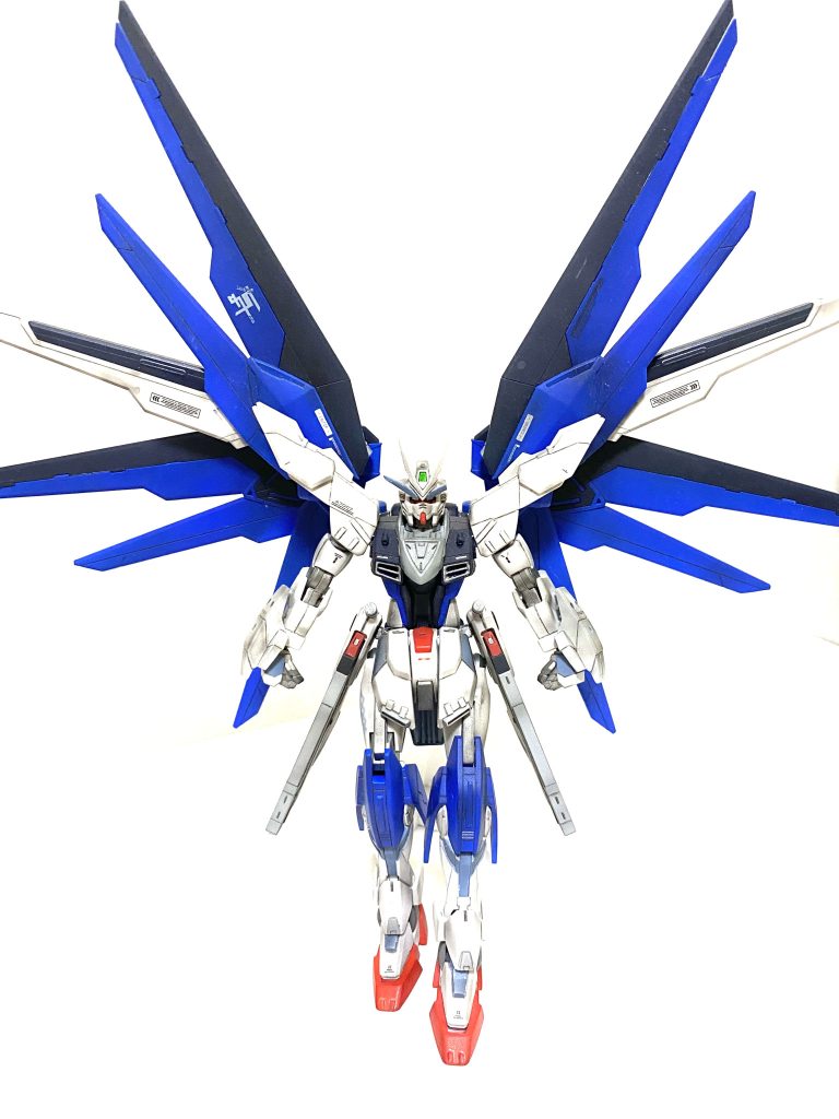 羽を広げた姿。格闘戦を強化してます。デスティニーのように腕部を強化してます。