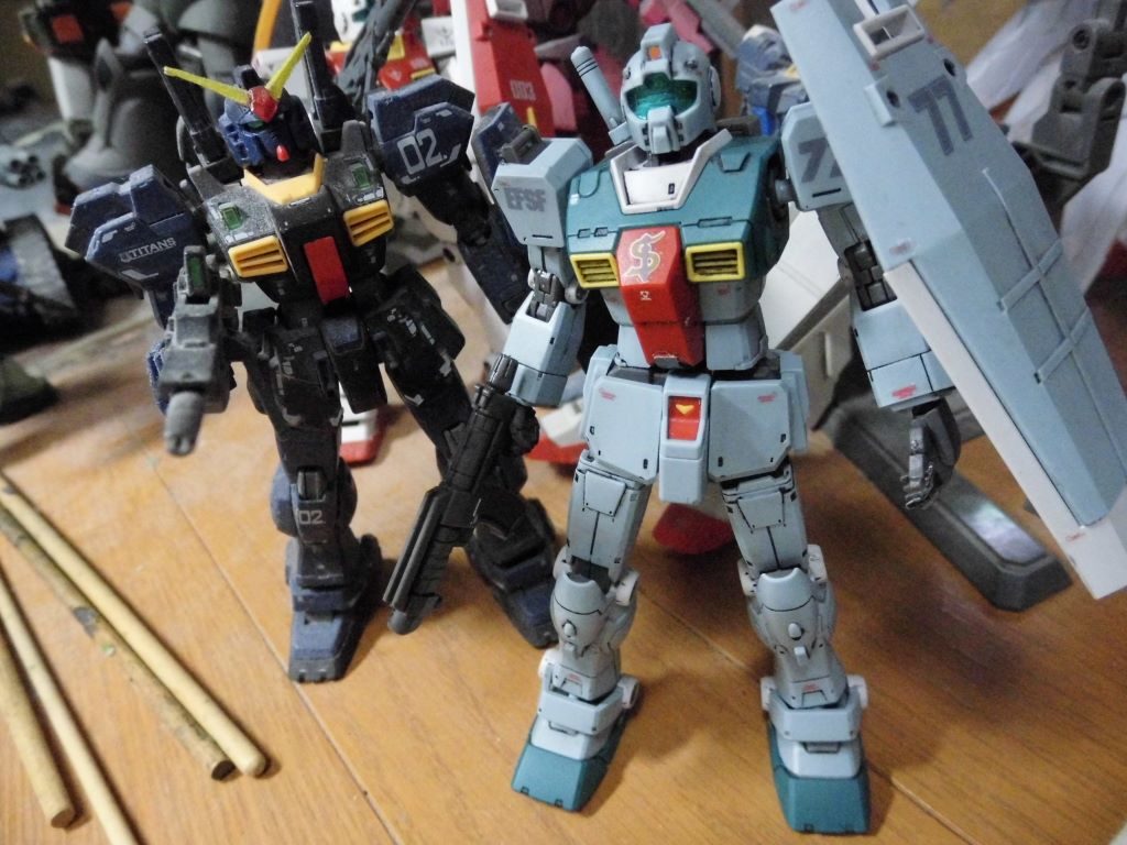 RGMkーⅡと・・RG比でディティールが見劣らない、オリジン以降のキットはスバラシイです。