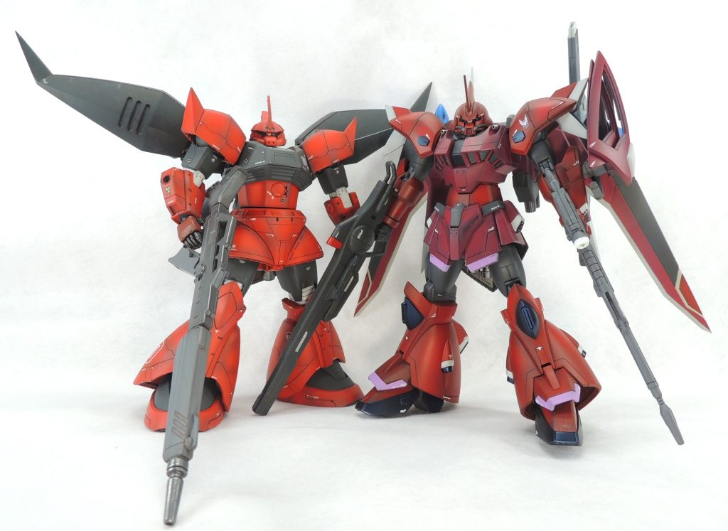 最後に、手持ちのゲルググウェルテクスと記念のツーショット！