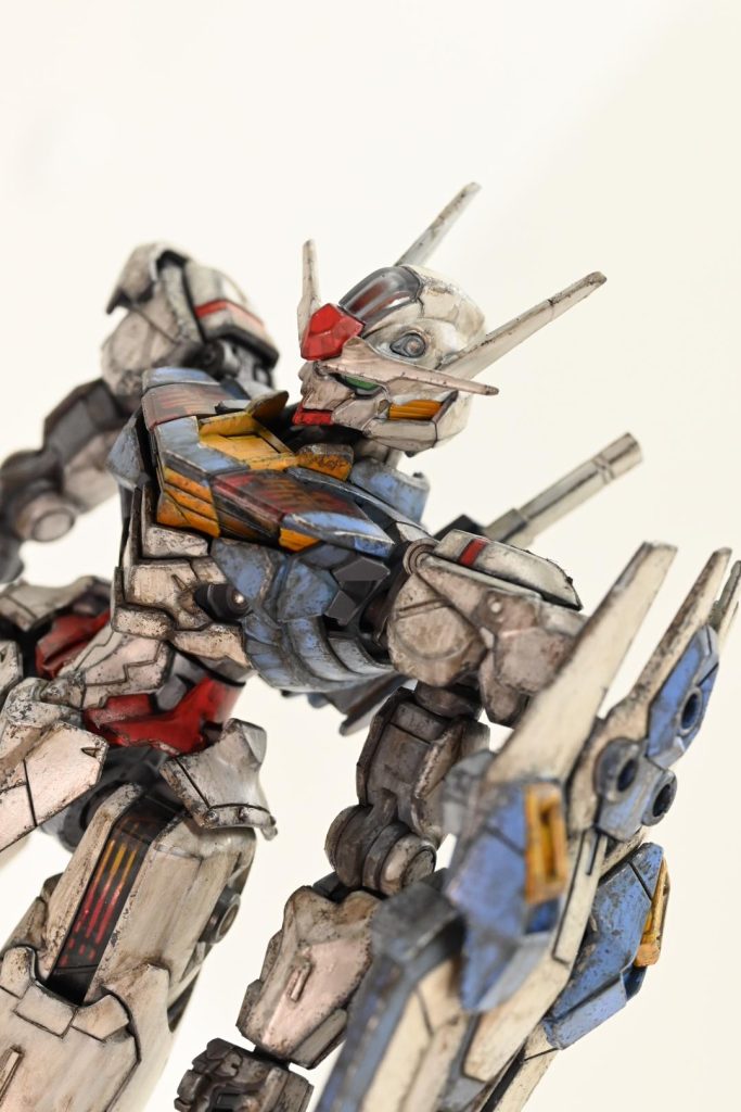 エアリアルの設定色を使用していますが、筆塗りにする事で独特の雰囲気が出ました。筆塗りならではの存在感が出ていい感じに仕上がったと思います。