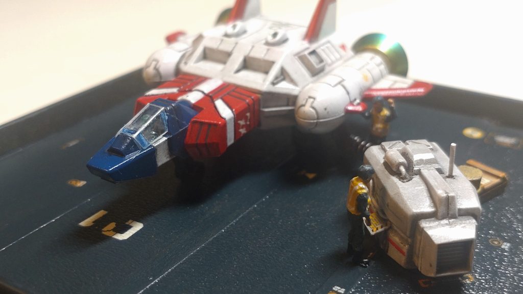 百均の1/150の兵隊さんをそれっぽく塗って…誰かのバズーカのジャンクでメンテナンスマシーンみたいの作って…