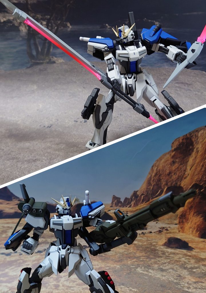 トップ画像のボツ版、ランチャー&ソードビルドストライクEGk。