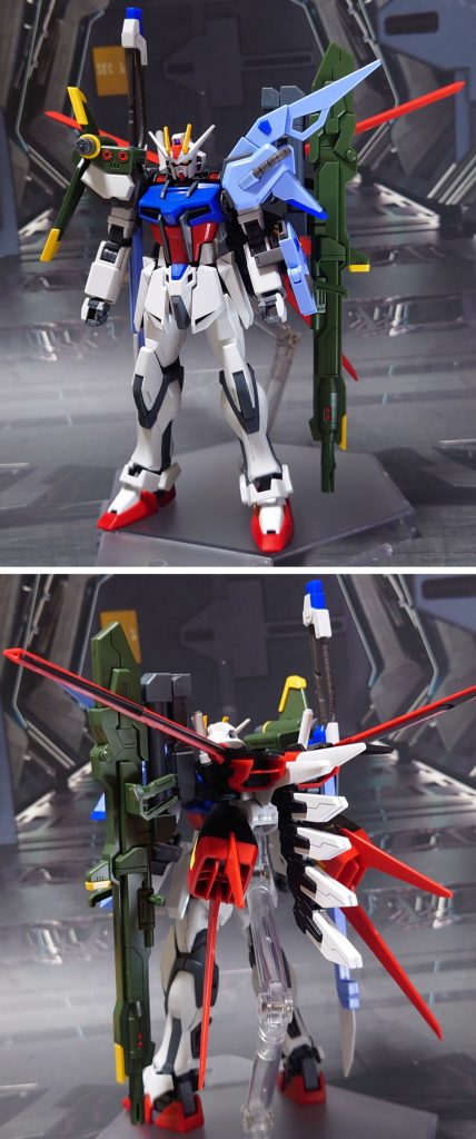 パーフェクトストライクガンダム。引き続き、HGCE版ストライクガンダムに装着しています。