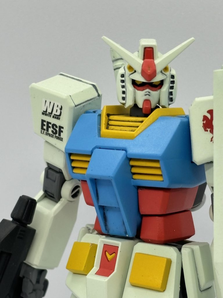 顔は目元を削って安彦作画風にしてみました。とは言えうまくいったか微妙…