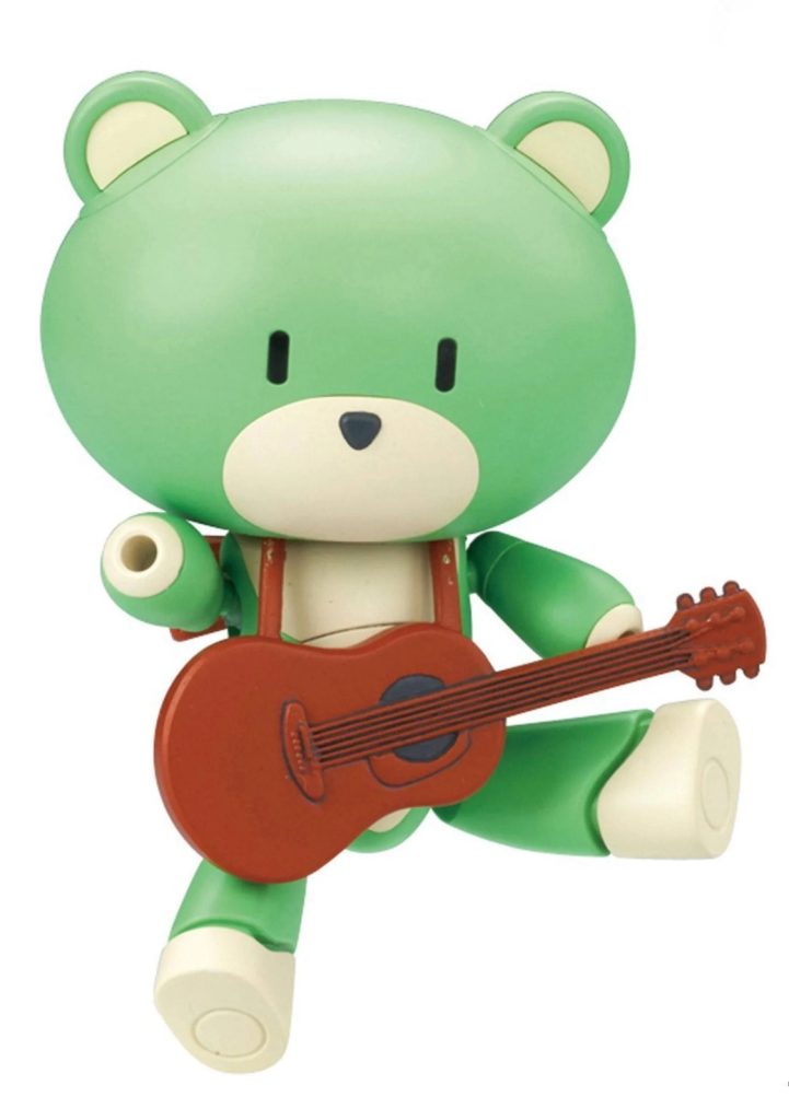 紫ギラギラなベアッガイにしたら、武器(楽器?)のアコースティックギターがなんだか合わない気がしてきました。あと、目が黒だと、どこにあるのか分からなくなったのでハイライトをデカールの切れ端で入れました。