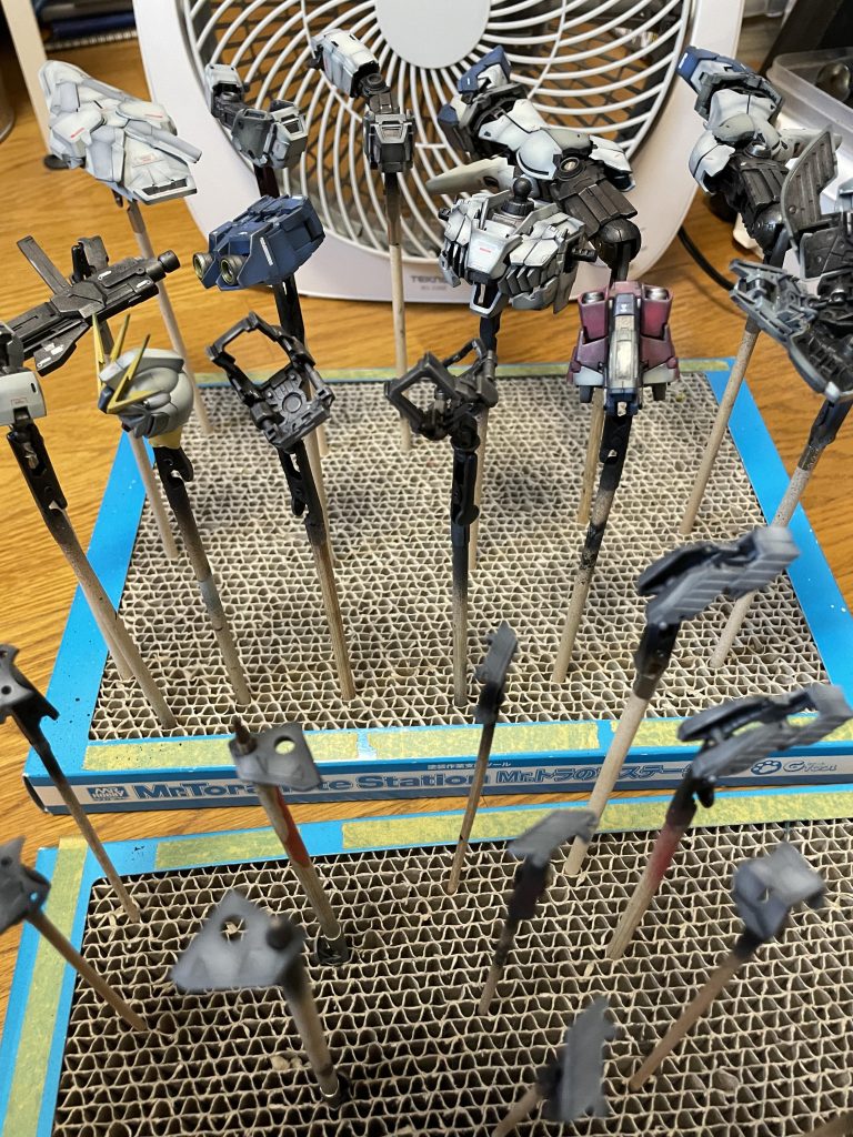 グラデーション塗装 → 乾燥中